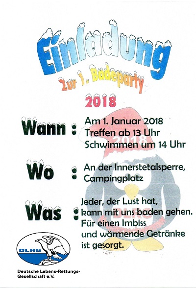Neujahrsschwimmen DLRG Langelsheim 2018