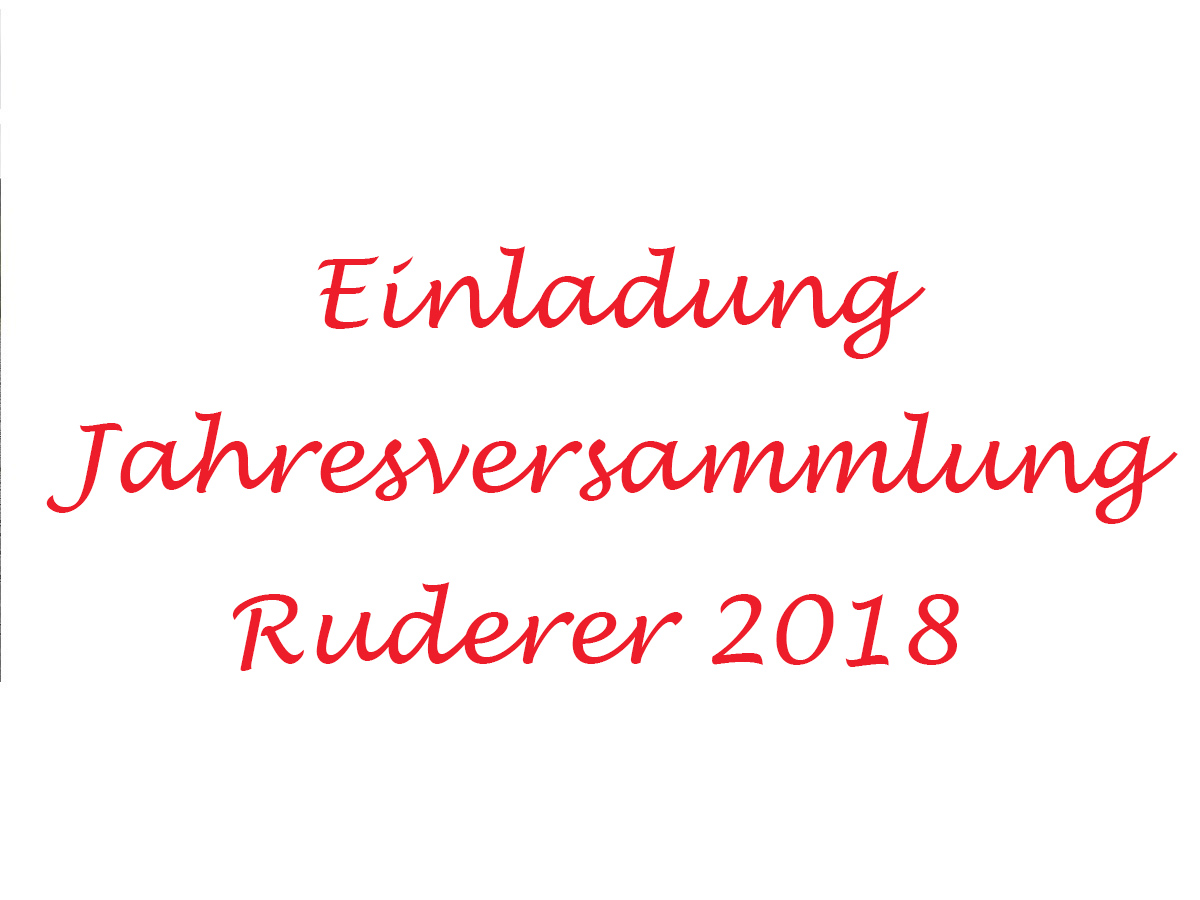 Jahresversammlung Ruderabteilung 2018