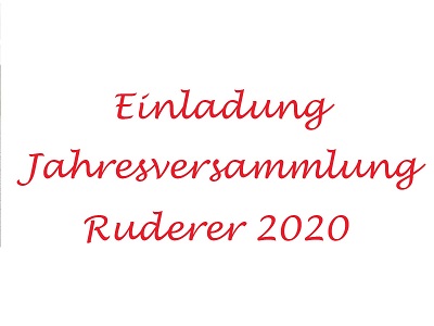 Jahresversammlung Ruderabteilung 2020