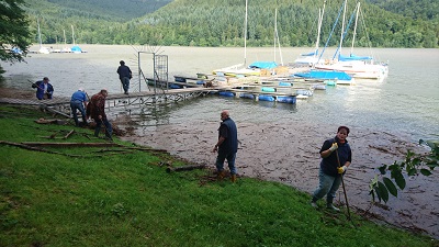 Säuberungsaktion am Ufer der Innerstetalsperre