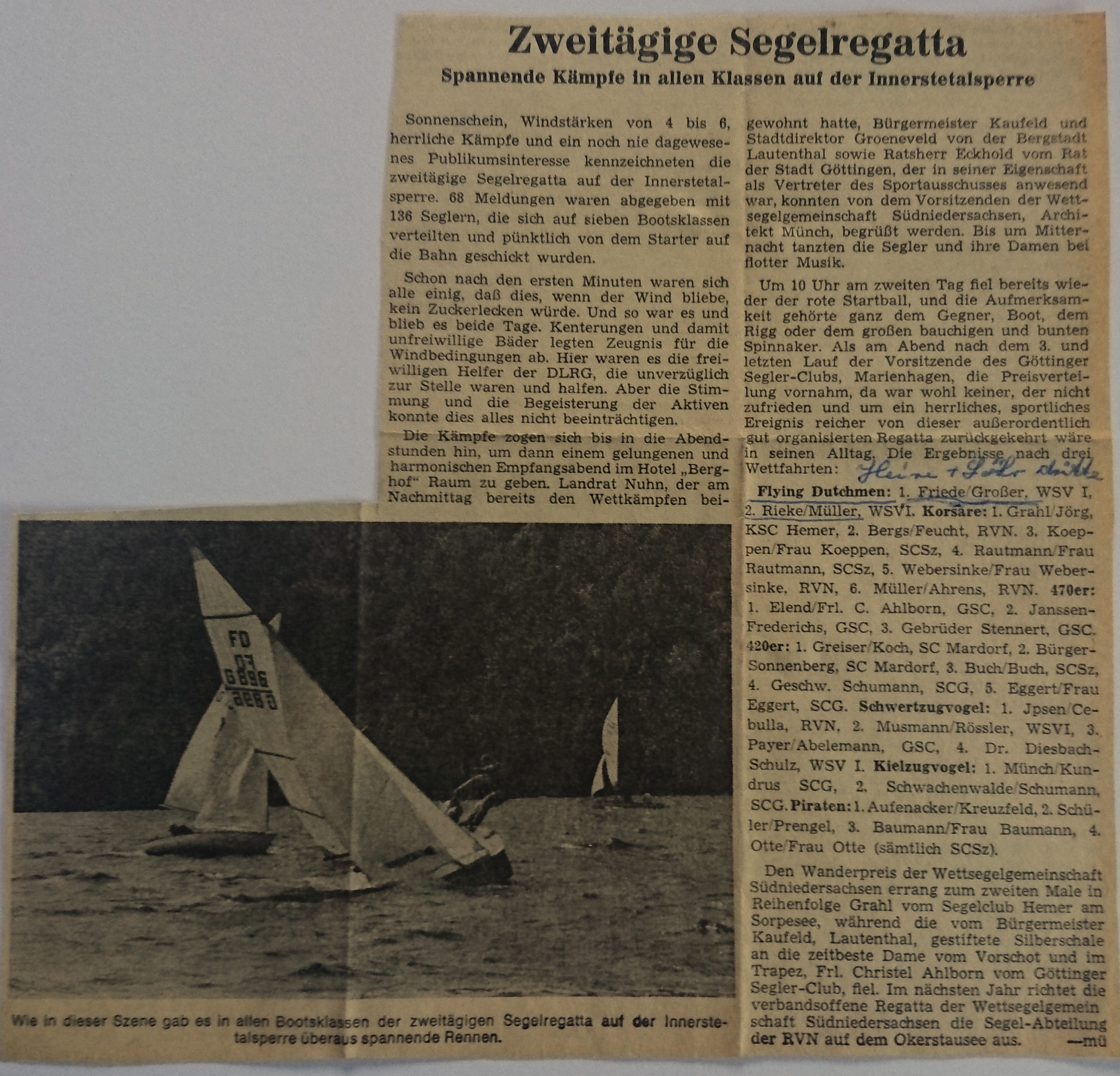 segelregatta sommer 1969